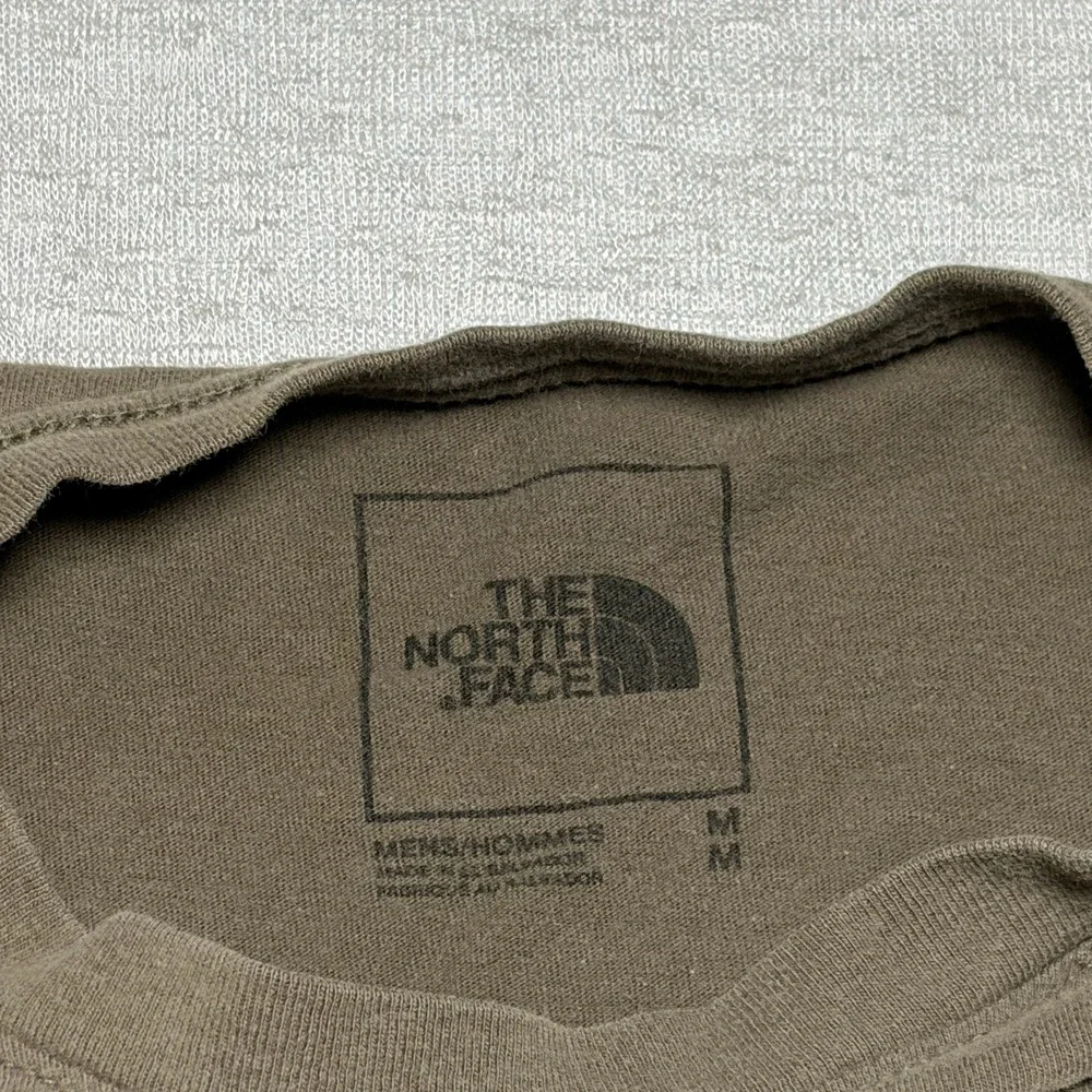 The North Face Mens T-Shirt Size M Brown Graphic Logo Short Sleeve Cotton Tee